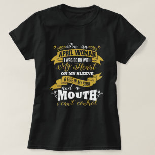 T-shirt d'anniversaire de femme d'avril