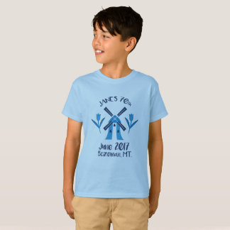 T-shirt d'anniversaire de logo d'enfants