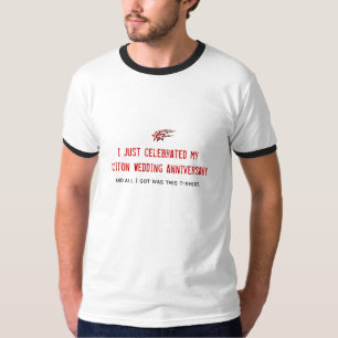 T-shirt d'anniversaire de mariage du coton des