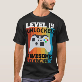 T-shirt d'anniversaire déverrouillé de niveau 19