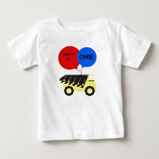 T-shirt d'anniversaire du camion de vidange person (Devant)