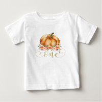 T-shirt d'anniversaire du citrouille floral des