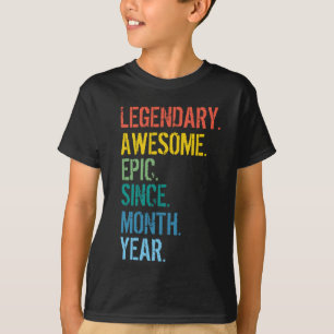 T-shirt d'anniversaire du mois et de l'année perso