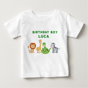 T-shirt d'anniversaire du Safari animal
