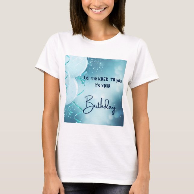 t-shirt d'anniversaire féminin (Devant)