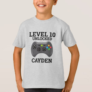 T-shirt d'anniversaire manette niveau supérieur je