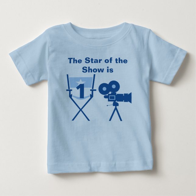 T-shirt d'anniversaire personnalisable Star of Sho (Devant)