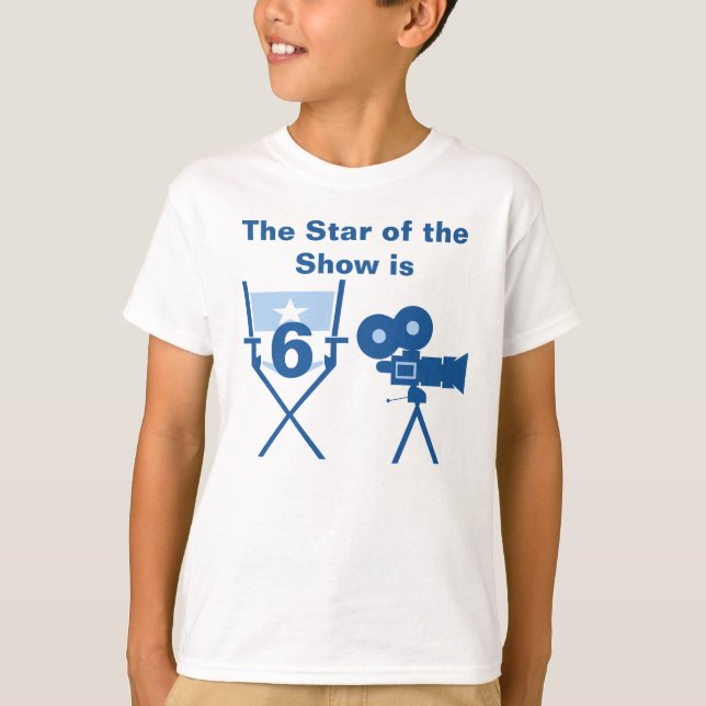 T-shirt d'anniversaire personnalisable Star of Sho (Devant)