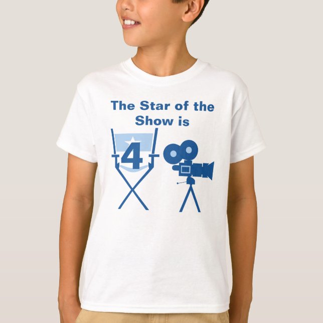 T-shirt d'anniversaire personnalisable Star of Sho (Devant)