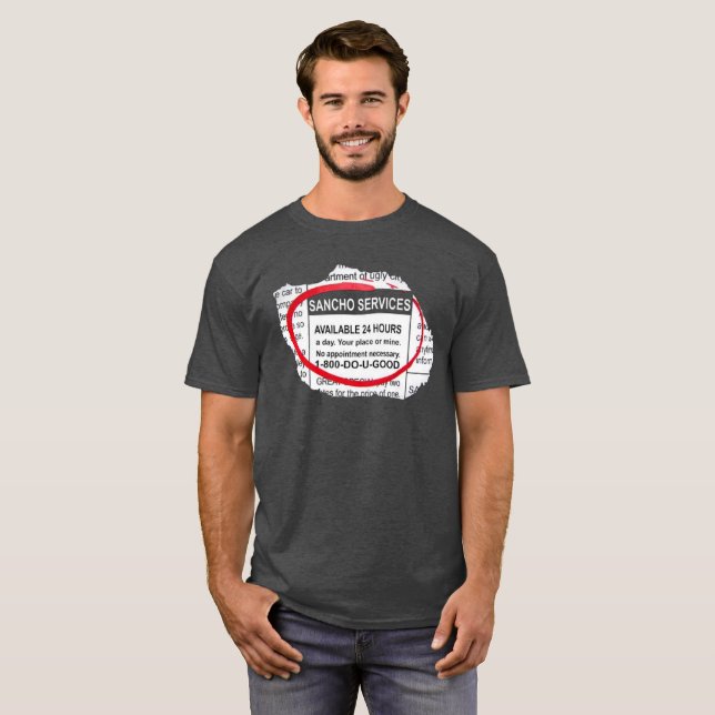 T-shirt d'annonce de Sancho (Devant entier)