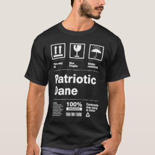 T-shirt Danois patriotique Patriotisme danois Fierté natio