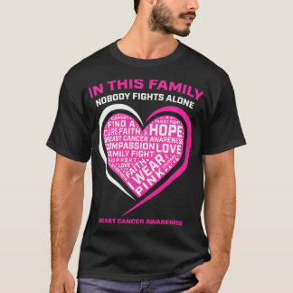 T-shirt Dans Cette Famille, Personne Ne Lutte Seul Cancer 