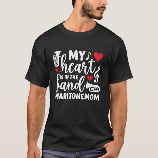 T-shirt Dans La Bande Baritone Maman Baritone Joueur Maman (Devant)