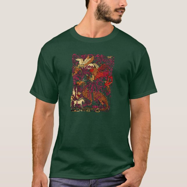 T-shirt Dans la forêt de nuit (Devant)