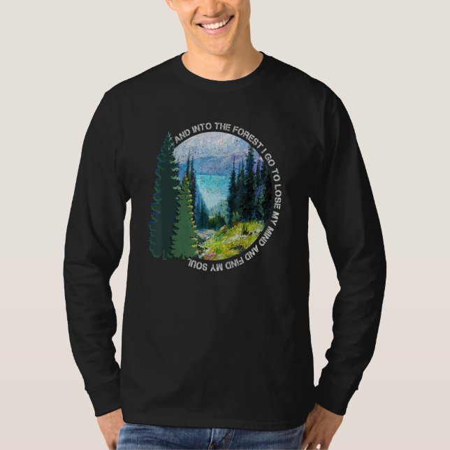 T-shirt Dans La Forêt Je Pars Randonnée Nature Lover Campi (Devant)