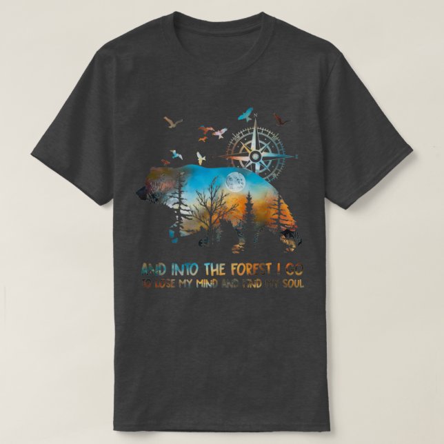 T-shirt Dans La Forêt Je Vais Perdre Mon Esprit (Design devant)