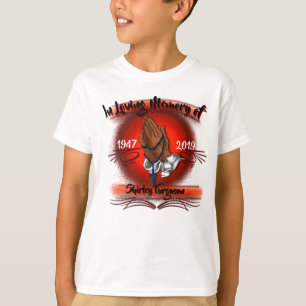 T-shirt Dans la mémoire aimante mains personnalisées T-shi
