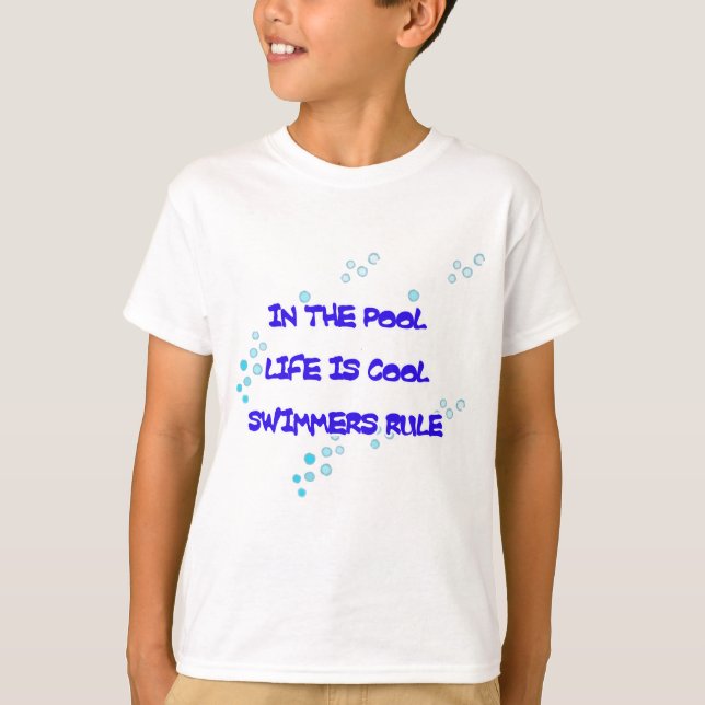 T-shirt Dans la piscine la vie est fraîche (Devant)