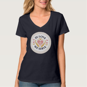 T-shirt Dans l'amour nous servons la foi chrétienne T-shir