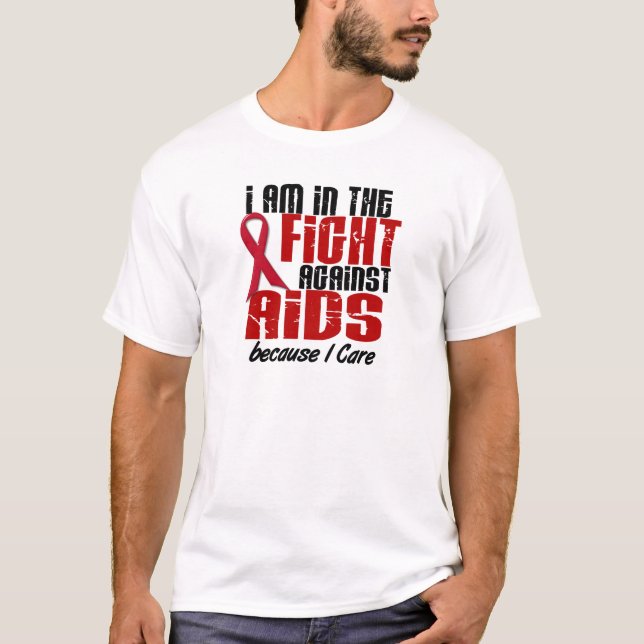 T-shirt Dans le combat contre le SIDA (Devant)