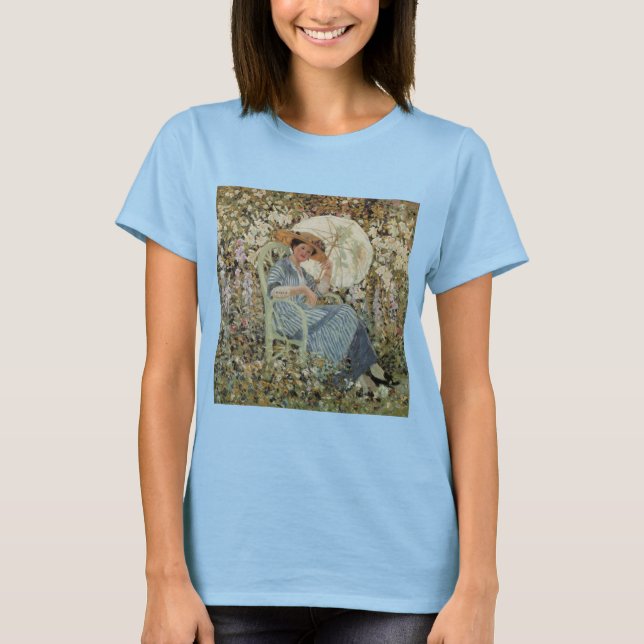 T-shirt Dans le jardin, Giverny par Frederick Frieseke (Devant)