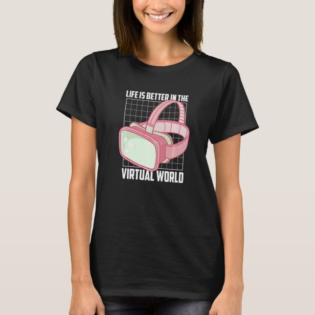 T-shirt Dans Le Lecteur Virtual World Pour Console Gamer (Devant)