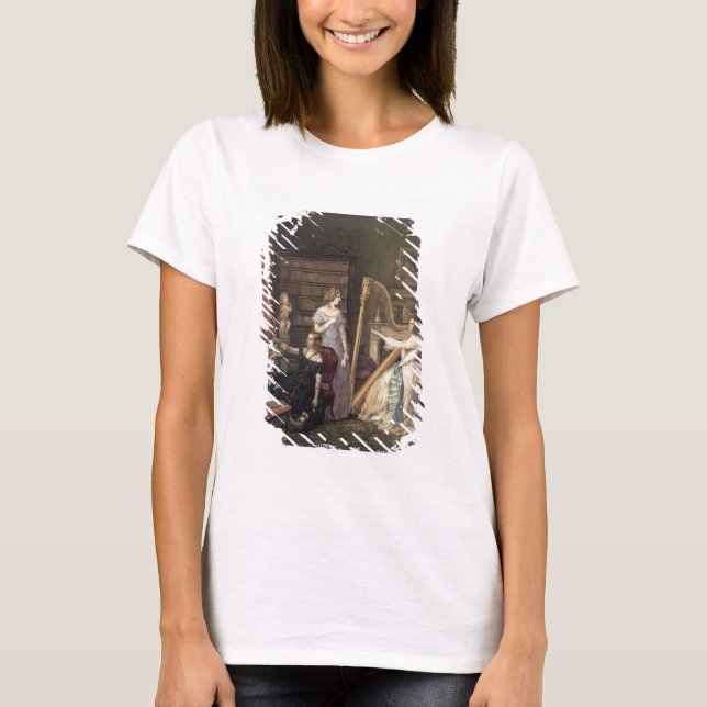 T-shirt Dans le salon de dessin (avec papier) (Devant)