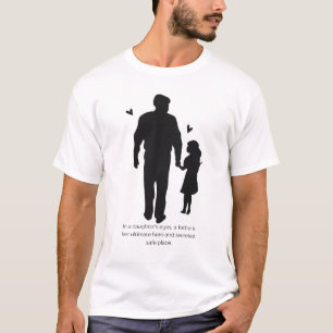 T-shirt Dans les yeux de sa fille, le père est une silhoue