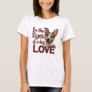 T-shirt Dans Les Yeux D'Un Amour Chien