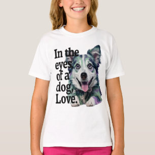 T-shirt Dans Les Yeux D'Un Amour Chien