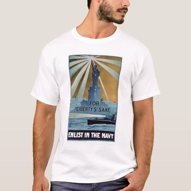 T-shirt Dans l'intéret de la liberté, enrôlez dans la (Devant)