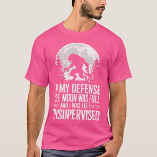 T-shirt Dans Ma Défense, La Lune Était Pleine Monster Wolf