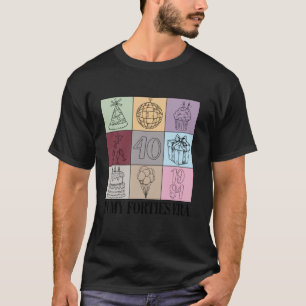 T-shirt Dans Ma Quarante-Ère 40 Ans Femmes Rétro 40ème Bi