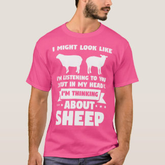 T-shirt Dans Ma Tête, Je Pense Au Mouton