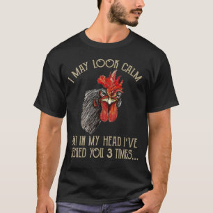 T-shirt Dans Ma Tête, Je T'Ai Écrasé 3 Fois Drôle