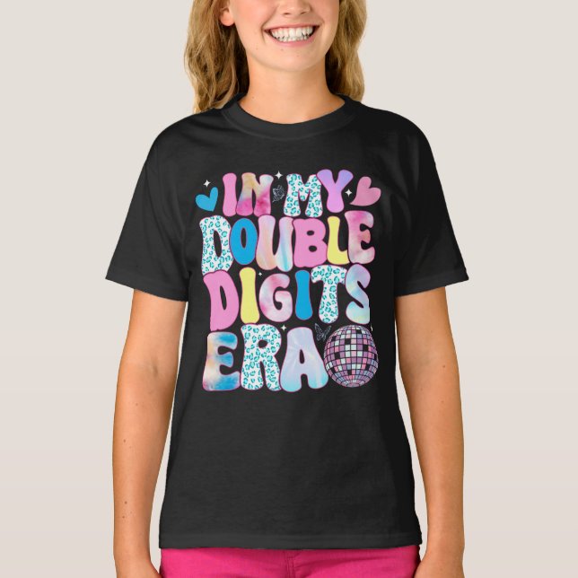 T-shirt Dans Mes Double Chiffres Era Retro 10 Anniversaire (Devant)