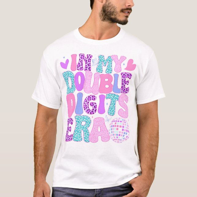 T-shirt Dans Mes Double Chiffres Era Retro 10 Ans 10E Bir (Devant)