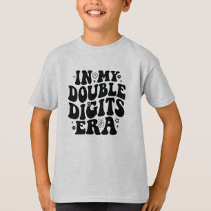 T-shirt Dans Mes Double Chiffres Era Retro 10th Birthday B