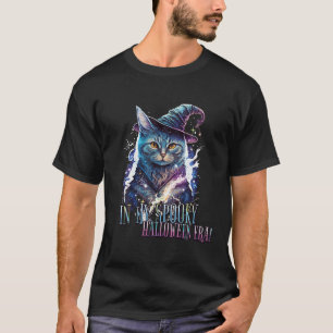 T-shirt Dans Mon Costume Chat De Sorcière Éffrayante Hallo