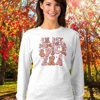T-shirt Dans Mon Époque Citrouille Épice Long Sleeve T-Shi