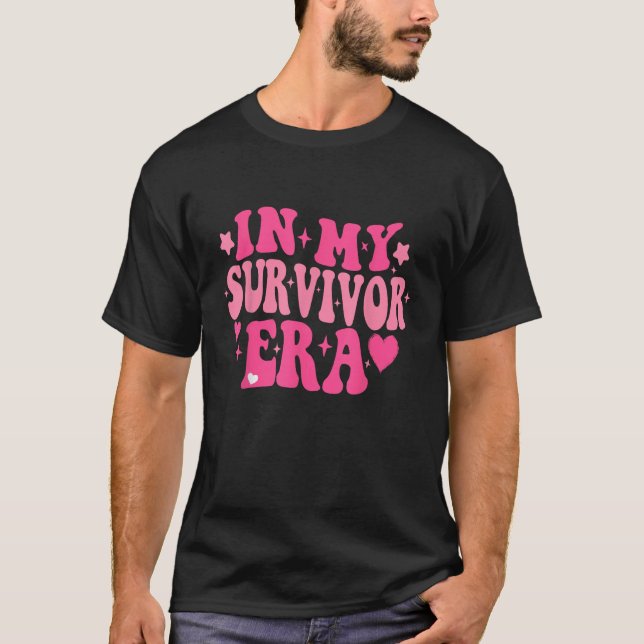 T-shirt Dans Mon Era Survivante Conscience du cancer du se (Devant)