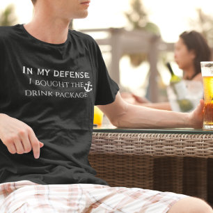 T-shirt Dans Mon Forfait Drôle De Défense Boire Voyage De