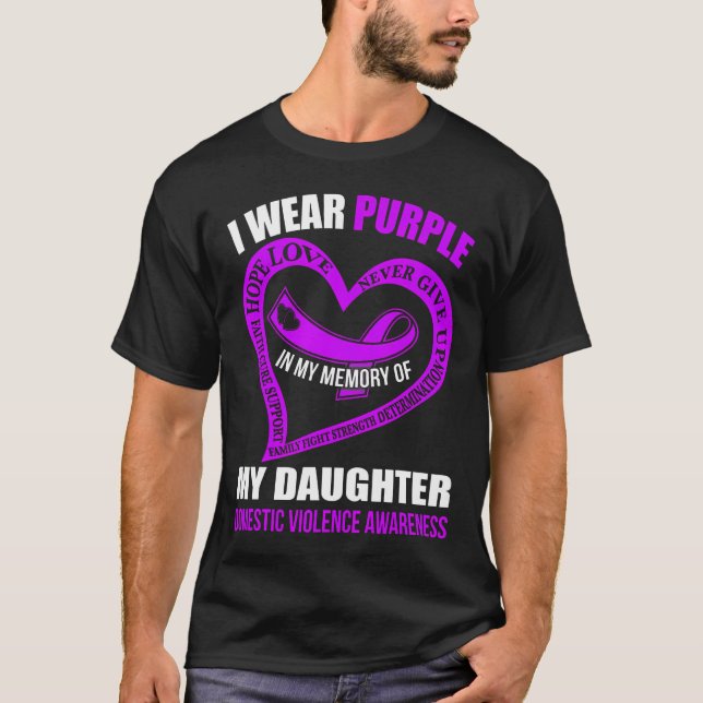 T-shirt Dans Mon Souvenir De Ma Fille La Violence Domestiq (Devant)