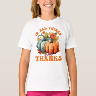 T-shirt Dans toutes les choses donner Merci Citrouille