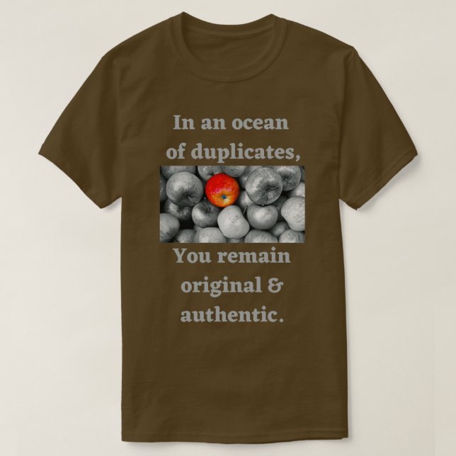 T-shirt Dans un océan de doublons vous restez l'ampli orig (Design devant)