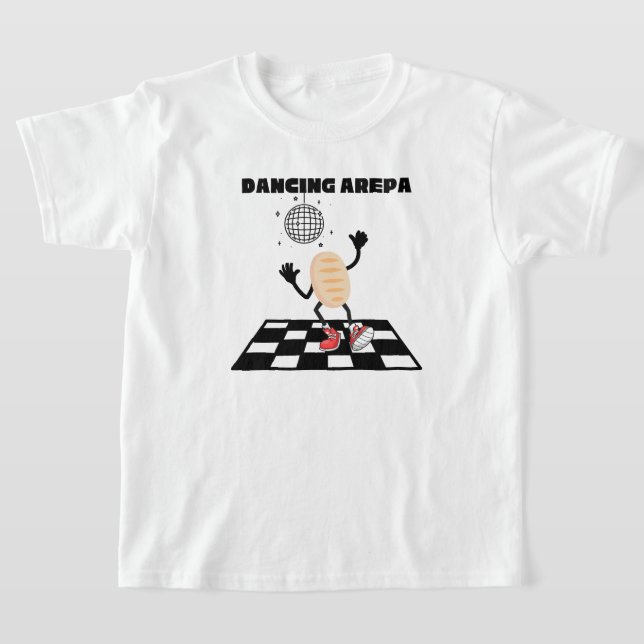 T-shirt Danse Arepa drôle Bilingue Bilingue Arepa Vénézuél (Poser)