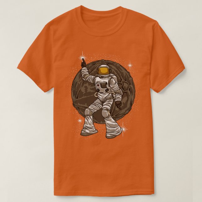 T-shirt Danse Astronaut Retro Danseur Galaxy Universe (Design devant)