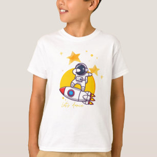 T-shirt danse astronaute sur fusée