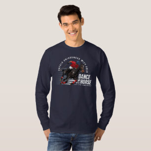 T-shirt Danse avec Cheval (mode foncé) Hommes Long Sleev