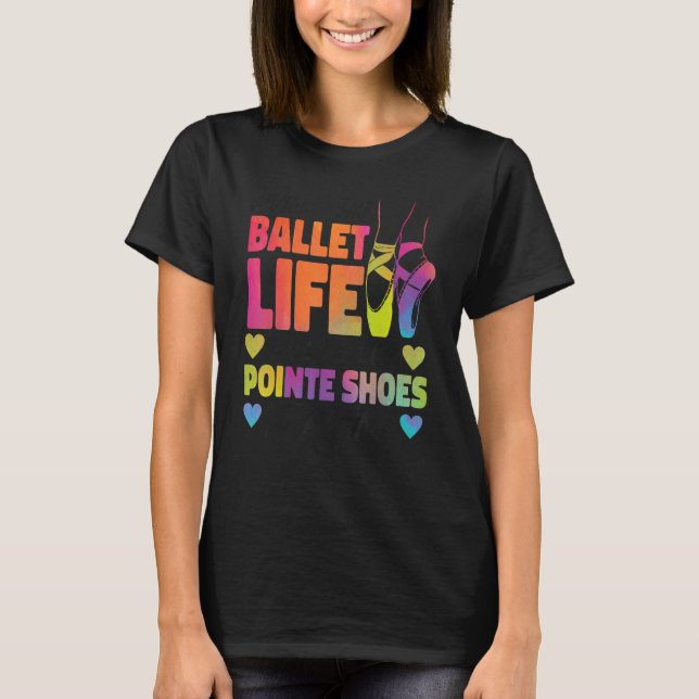 T-shirt Danse Ballet Danse Fille Ballerina Pointe Chaussur (Devant)